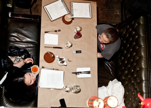 At the table with Executive Chef April Bloomfield, photo Brent Herrig