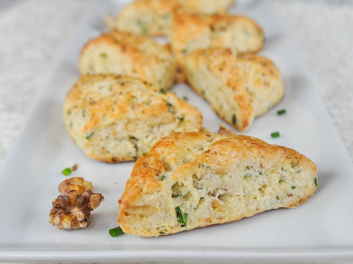 Goat Cheese, Chive and Walnut Scone - TheDustyBaker-1