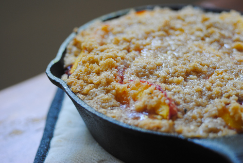 Nutty Gluten-Free Peach Buckle for Four
