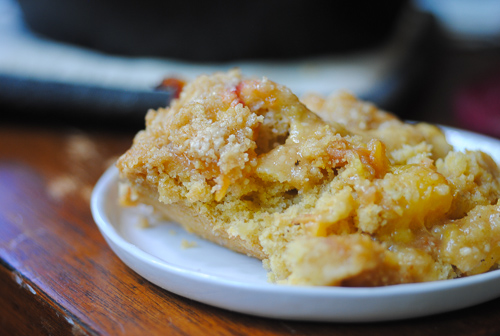 Nutty Gluten-Free Peach Buckle for Four