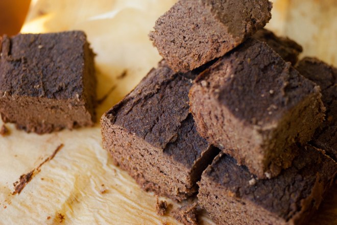 Gluten, dairy, nut, grain, sugar free carob cake